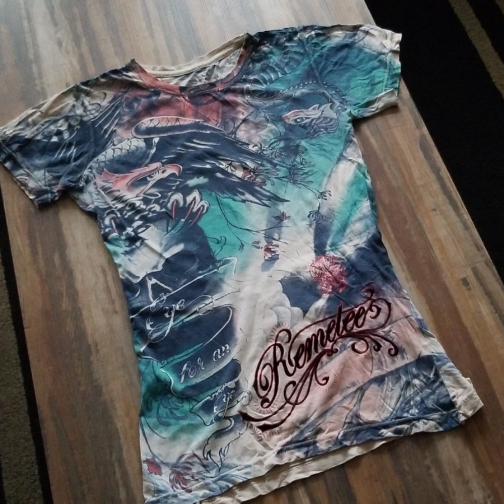 LIKE NEW High-End Remetee Screen Print Tee